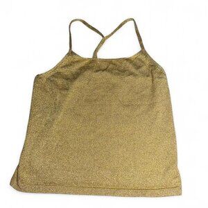 Vintage gold sparkle halter top